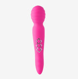 Zoe Rechargeable Dual Vibrating Wand Hot Pink - iVenuss