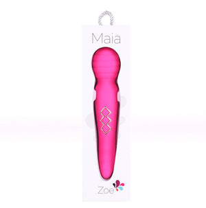 Zoe Rechargeable Dual Vibrating Wand Hot Pink - iVenuss