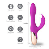 Skyler Silicone Bendable Purple Rabbit - iVenuss