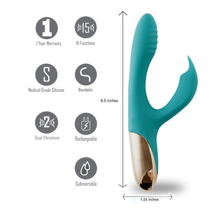 Skyler Silicone Bendable Teal Rabbit - iVenuss