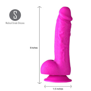Josi 8 Realistic Silicone Dong Purple " - iVenuss