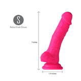 Billee 7 Realistic Silicone Dong Neon Pink " - iVenuss