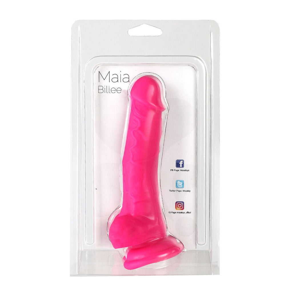 Billee 7 Realistic Silicone Dong Neon Pink " - iVenuss