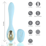 Harmonie Dual Vibrator Teal Silicone Rechargeable - iVenuss