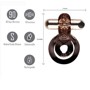 Jayden Rose Gold Rechargeable Vibrating Erection Ring - iVenuss