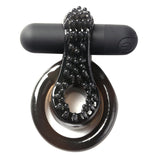 Jagger Rechargeable Vibrating Cock Ring Black Sleeve - iVenuss