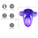 Casey Rechargeable Vibrating Erection Enhancer Ring Purple - iVenuss