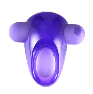 Casey Rechargeable Vibrating Erection Enhancer Ring Purple - iVenuss