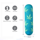 Jessi 420 10 Function Mini Rechargeable Bullet Emerald - iVenuss