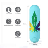 Jessi 420 10 Function Mini Rechargeable Bullet Teal - iVenuss