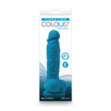 Colours Pleasures Vibrating 5 Dildo Blue "