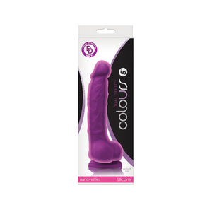 Colours Dual Density 5 Dildo Purple " - iVenuss
