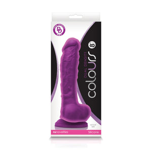 Colours Dual Density 8 Dildo Purple " - iVenuss