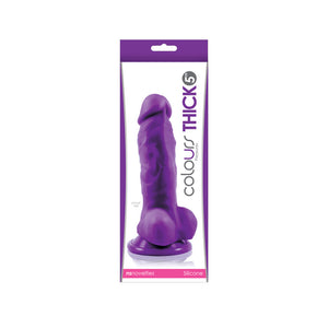 Colours Pleasures Thick 5 Dildo Purple " - iVenuss
