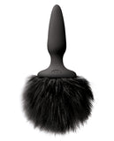 Bunny Tails Mini Black Black Fur - iVenuss