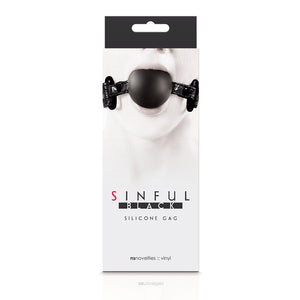Sinful Soft Silicone Gag Black - iVenuss