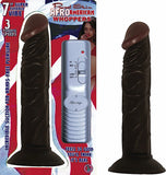 Afro American Whopper Vibrating 7in Brown - iVenuss