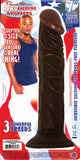 Afro American Whopper Vibrating 7in Brown - iVenuss