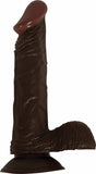 Afro American Whopper W-balls Vibrating 8in Brown - iVenuss