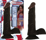 Afro American Whopper W-balls Vibrating 8in Brown - iVenuss