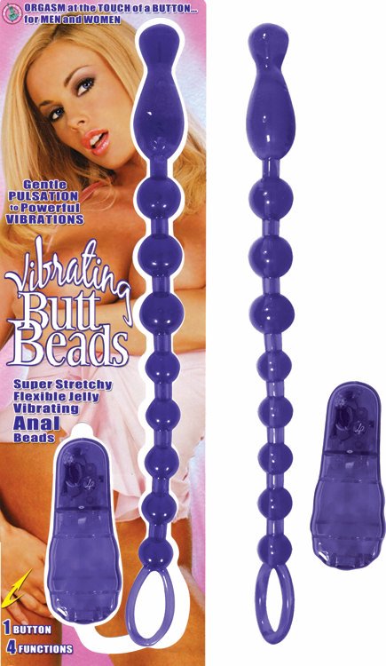 Butt Beads Purple Vibrating - iVenuss