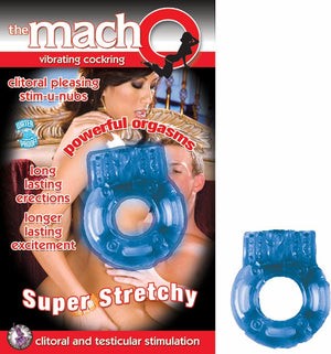 Macho Vibrating Cockring Blue - iVenuss