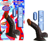 Afro American Whopper 5in Vibrating Brown - iVenuss