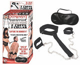 Dominant Submissive 2 Cuffs & Collar Black - iVenuss