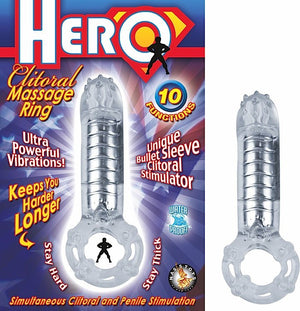 Hero Cockring & Clit Massager Clear - iVenuss