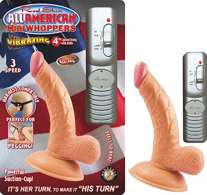 All American Mini Whoppers 4in Curved Dong W-balls Fles - iVenuss