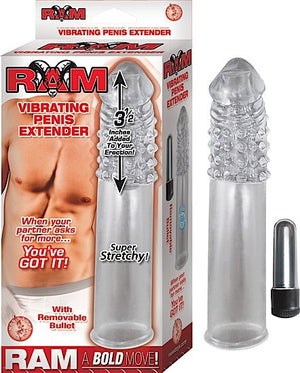 Ram Vibrating Penis Extender Clear - iVenuss