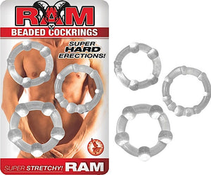 Ram Beaded Cockrings Clear - iVenuss