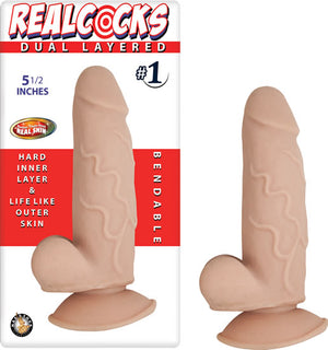Real Cocks Dual Layered #1 Flesh 5 1-2 " - iVenuss