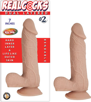 Real Cocks Dual Layered #2 Flesh 7 " - iVenuss
