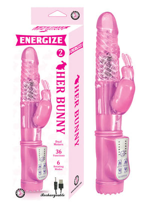 Energize Her Bunny 2 Pink Rabbit Vibrator - iVenuss