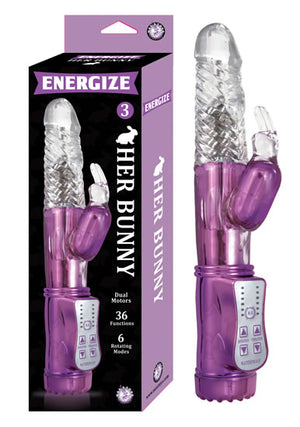 Energize Her Bunny 3 Purple Rabbit Vibrator - iVenuss
