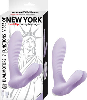 Vibes Of New York Heat-up Bunny Massager Lavender - iVenuss