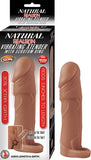 Natural Realskin Vibrating Xtender W- Scrotum Ring Brown