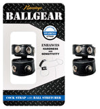 Ballgear Cock Strap W- Ball Stretcher Black