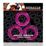 Willy Rings 3 Pk Cockrings Hot Pink