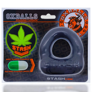 Stash Cockring W- Capsule Insert Black