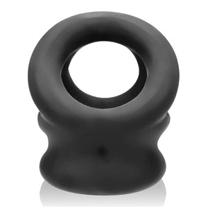 Tri Squeeze Cocksling Ball Stretcher Oxballs Silicone Tpr Blend Black Ice - iVenuss