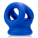 Tri Squeeze Cocksling Ball Stretcher Oxballs Silicone Tpr Blend Cobalt Ice - iVenuss