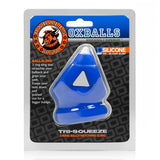 Tri Squeeze Cocksling Ball Stretcher Oxballs Silicone Tpr Blend Cobalt Ice - iVenuss