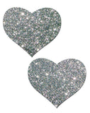 Pastease Hearts Silver Glitter - iVenuss
