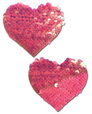 Pastease Hot Pink & Matte Pink Color Changing Sequin Hearts Pasties - iVenuss