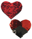 Pastease Sweety Red & Black Color Changing Sequin Heart - iVenuss
