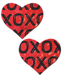 Pastease Shattered Glass Disco Ball Red W- Black Xo Heart