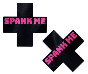 Pastease Liquid Black Cross Pink Spank Me - iVenuss