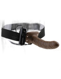 Fetish Fantasy 8in Hollow Strap On Brown Vibrating - iVenuss